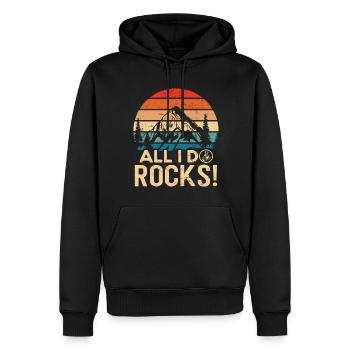 Geology Geology Fossils - All I do Rocks - Men’s Premium Organic Hoodie - black - Front - Nico (187cm)