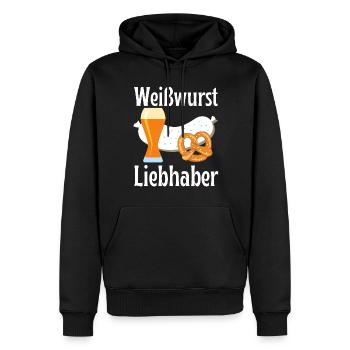 Weißwurst Liebhaber Bayern - Männer Premium Bio Hoodie - Schwarz - Vorne - Nico (187cm)