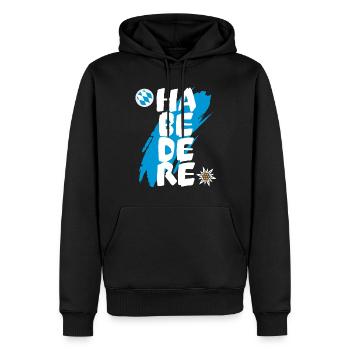 Bayern Habedere Lustig Bayerisch Humor - Männer Premium Bio Hoodie - Schwarz - Vorne - Nico (187cm)