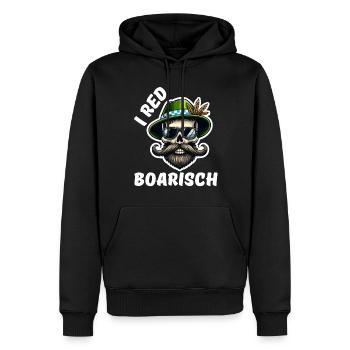 Boarisch Bayern Dialekt Lustige Sprüche Bayerisch - Männer Premium Bio Hoodie - Schwarz - Vorne - Nico (187cm)