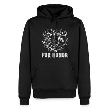 Guerriers vikings pour la gloire et la gloire Valhalla - Sweat à capuche Premium bio Homme - noir - Devant - Nico (187cm)