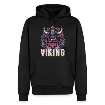 Berserker Viking Valhalla Guerrier nordique - Sweat à capuche Premium bio Homme - noir - Devant - Nico (187cm)