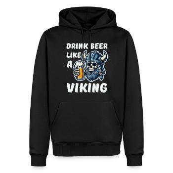 Buvez de la bière comme un vrai Viking Prost Odin - Sweat à capuche Premium bio Homme - noir - Devant - Nico (187cm)