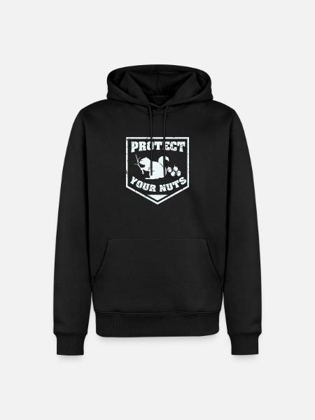 Protect your nuts t-shirt - Men’s Premium Organic Hoodie - black