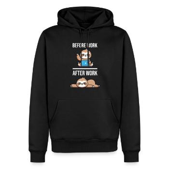 Répartiteur d’urgence 112 Ambulance Pompiers - Sweat à capuche Premium bio Homme - noir - Devant - Nico (187cm)