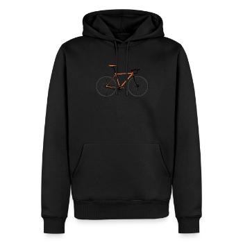 Vélo de route Vélo de route Cyclisme Cycliste - Sweat à capuche Premium bio Homme - noir - Devant - Nico (187cm)