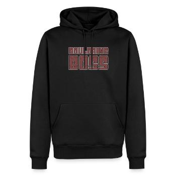 Bouldern - Männer Premium Bio Hoodie - Schwarz - Vorne - Nico (187cm)