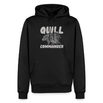 Stachelschwein - Männer Premium Bio Hoodie - Schwarz - Vorne - Nico (187cm)