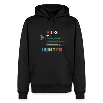 Bugs Bug Gamer Game Gambler Gamer Game Erreur - Sweat à capuche Premium bio Homme - noir - Devant - Nico (187cm)