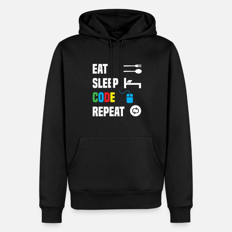 Code Codierung Coder Kodierung Informatiker - Männer Premium Bio Hoodie - Schwarz