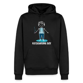 Kitesurfing Kiteboarding Kite Kite Kiten - Men’s Premium Organic Hoodie - black - Front - Nico (187cm)