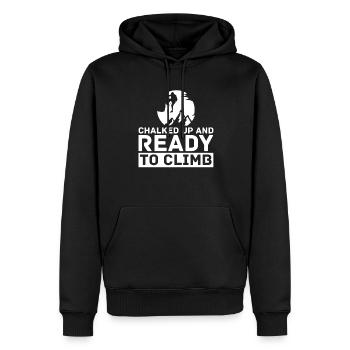 Escalade Alpinisme Grimpeurs - Sweat à capuche Premium bio Homme - noir - Devant - Nico (187cm)