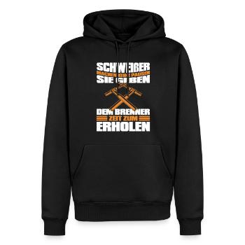 Schweißer Metallbauer Schweißen Metallbau - Männer Premium Bio Hoodie - Schwarz - Vorne - Nico (187cm)