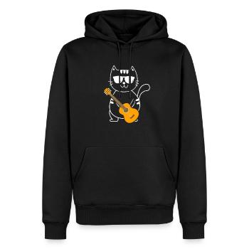 Western Guitare Guitariste Guitare Acoustique - Sweat à capuche Premium bio Homme - noir - Devant - Nico (187cm)