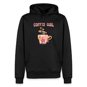 Kaffee Kaffeetrinker Kaffeeliebhaber - Männer Premium Bio Hoodie - Schwarz - Vorne - Nico (187cm)