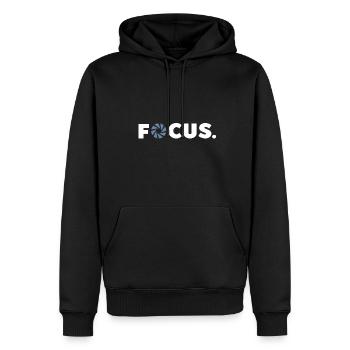 Focus Camera Photographer Photo Shoot Photos - Men’s Premium Organic Hoodie - black - Front - Nico (187cm)