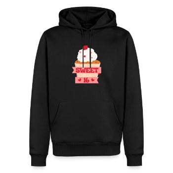 Sweet 16 - Männer Premium Bio Hoodie - Schwarz - Vorne - Nico (187cm)