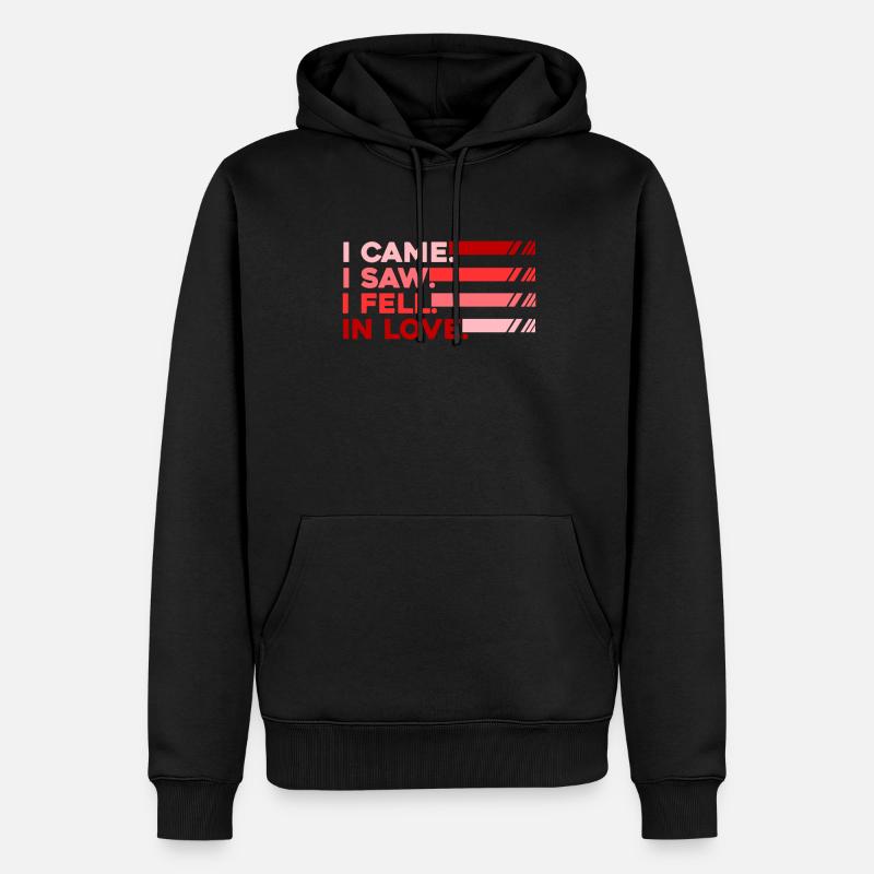 Saint-Valentin Saint-Valentin - Sweat à capuche Premium bio Homme - noir