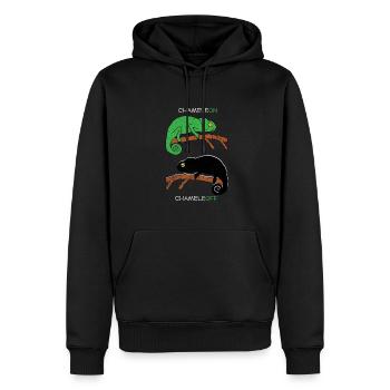 Chamäleon Echsen Echse Reptilien Terraurium - Männer Premium Bio Hoodie - Schwarz - Vorne - Nico (187cm)