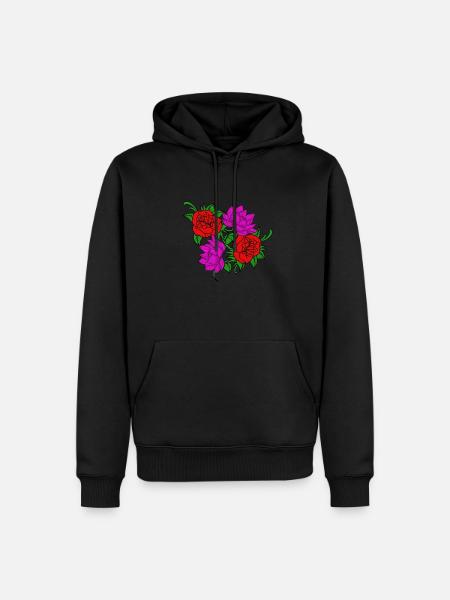 Saint-Valentin Saint-Valentin - Sweat à capuche Premium bio Homme - noir