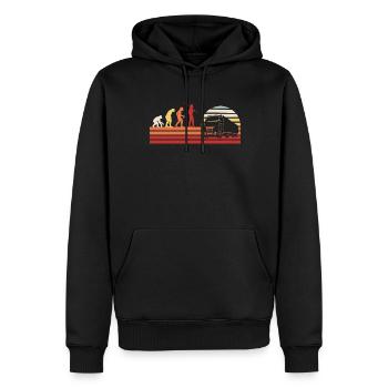 Retro Truck Driver Truck Driver Vintage Truck Driver - Sweat à capuche Premium bio Homme - noir - Devant - Nico (187cm)