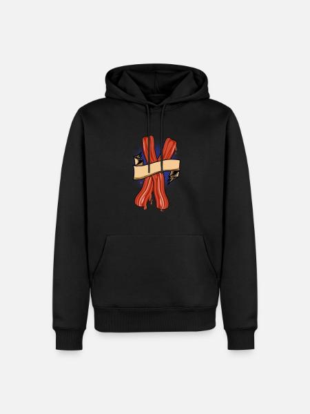 Bacon Bacon Breakfast - Men’s Premium Organic Hoodie - black