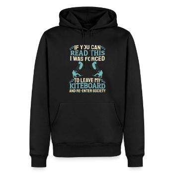 Kitesurfing Kiteboarding Kite Kite Kiten - Men’s Premium Organic Hoodie - black - Front - Nico (187cm)