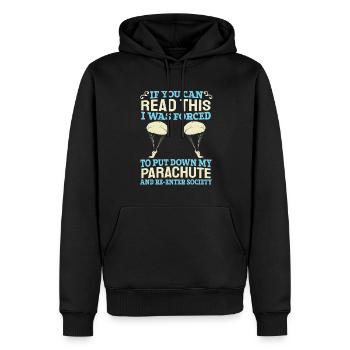 Skydiving Skydiving Sky Diving - Men’s Premium Organic Hoodie - black - Front - Nico (187cm)