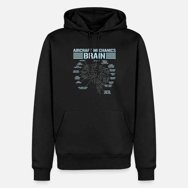 Fluggerätemechaniker Flugzeug Techniker - Männer Premium Bio Hoodie - Schwarz