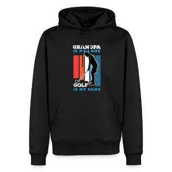 Opa Großvater Golf Golfer golfen Golfschläger - Männer Premium Bio Hoodie - Schwarz - Vorne - Nico (187cm)
