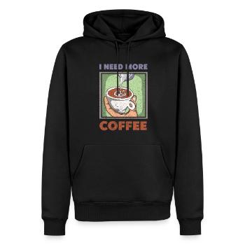 Kaffee koffein Morgenkaffee Kaffeebohne Coffee - Männer Premium Bio Hoodie - Schwarz - Vorne - Nico (187cm)