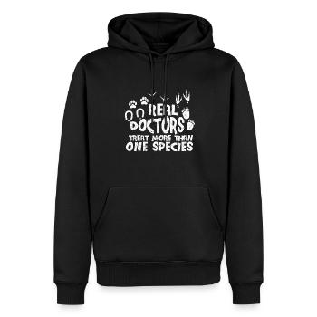 Tierarzt Tierarztpraxis Tiermediziner Veterinär - Männer Premium Bio Hoodie - Schwarz - Vorne - Nico (187cm)