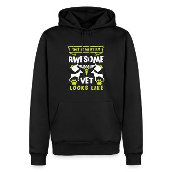 Tierarzt Tierarztpraxis Tiermediziner Veterinär - Männer Premium Bio Hoodie - Schwarz - Vorne - Nico (187cm)