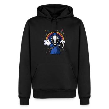 Rétro Gothique Vintage Goth Occulte - Sweat à capuche Premium bio Homme - noir - Devant - Nico (187cm)