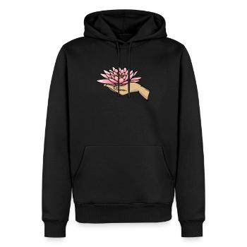 Meditation Meditieren - Männer Premium Bio Hoodie - Schwarz - Vorne - Nico (187cm)