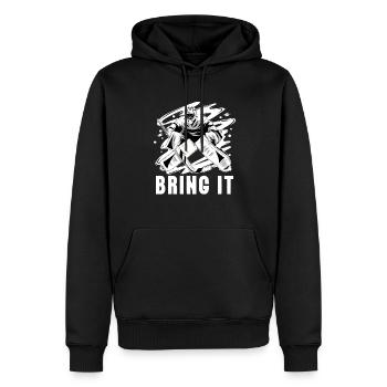 Hockey sur glace Hockey sur glace Gardien de but Gardien de but Gardien de but - Sweat à capuche Premium bio Homme - noir - Devant - Nico (187cm)