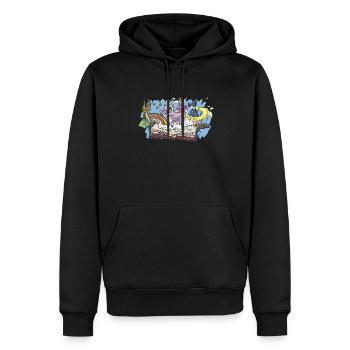 Bookworm Bookworm Book Reading - Men’s Premium Organic Hoodie - black - Front - Nico (187cm)