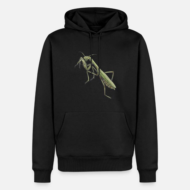 Gottesanbeterin - Männer Premium Bio Hoodie - Schwarz