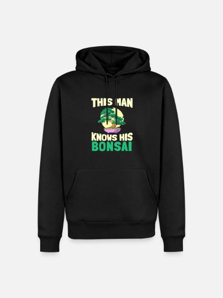 Bonsai Tree - Men’s Premium Organic Hoodie - black