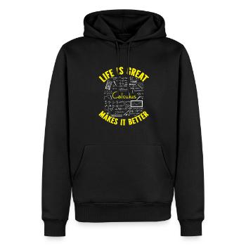 Mathe Mathematik - Männer Premium Bio Hoodie - Schwarz - Vorne - Nico (187cm)