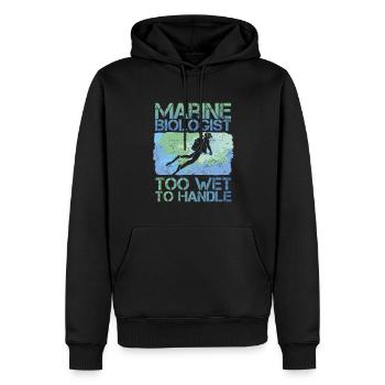 Meeresbiologie - Männer Premium Bio Hoodie - Schwarz - Vorne - Nico (187cm)