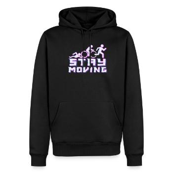 Triathlon - Männer Premium Bio Hoodie - Schwarz - Vorne - Nico (187cm)