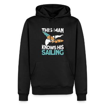 Seglen Segelboot Segler - Männer Premium Bio Hoodie - Schwarz - Vorne - Nico (187cm)
