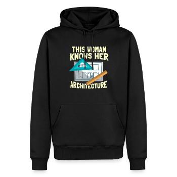 Architekt - Männer Premium Bio Hoodie - Schwarz - Vorne - Nico (187cm)