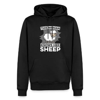 Berger Éleveur d’animaux Éleveur de moutons Agriculteur - Sweat à capuche Premium bio Homme - noir - Devant - Nico (187cm)