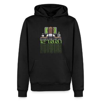Programmierer Coder Software Entwickler - Männer Premium Bio Hoodie - Schwarz - Vorne - Nico (187cm)