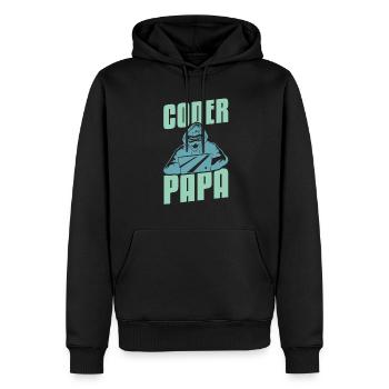 Programmierer Coder Software Entwickler - Männer Premium Bio Hoodie - Schwarz - Vorne - Nico (187cm)