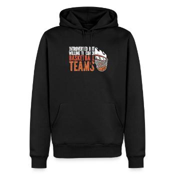 Basketballtrainer Entraîneur de basket-ball - Sweat à capuche Premium bio Homme - noir - Devant - Nico (187cm)