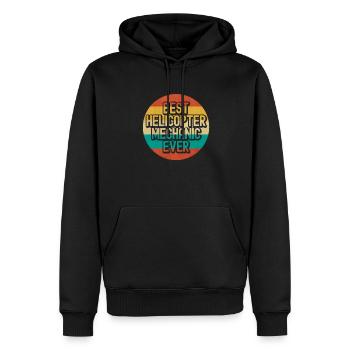 Helikopter Hubschrauber Pilot Heli - Männer Premium Bio Hoodie - Schwarz - Vorne - Nico (187cm)