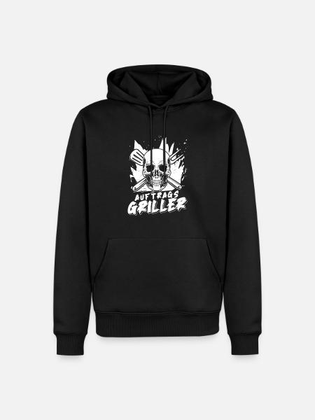 Grillen Grillmeister BBQ - Männer Premium Bio Hoodie - Schwarz